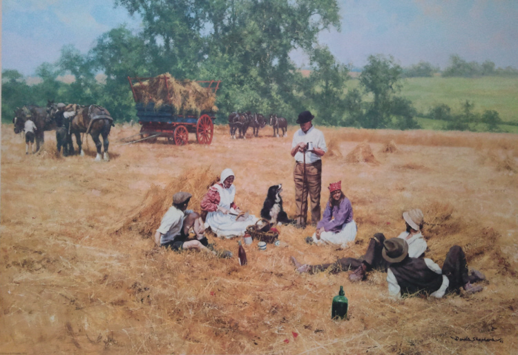 david shepherd  lunch break signed print