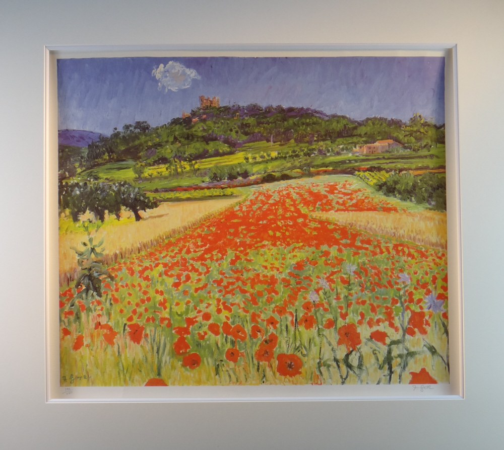 print Gore, poppies, mounted